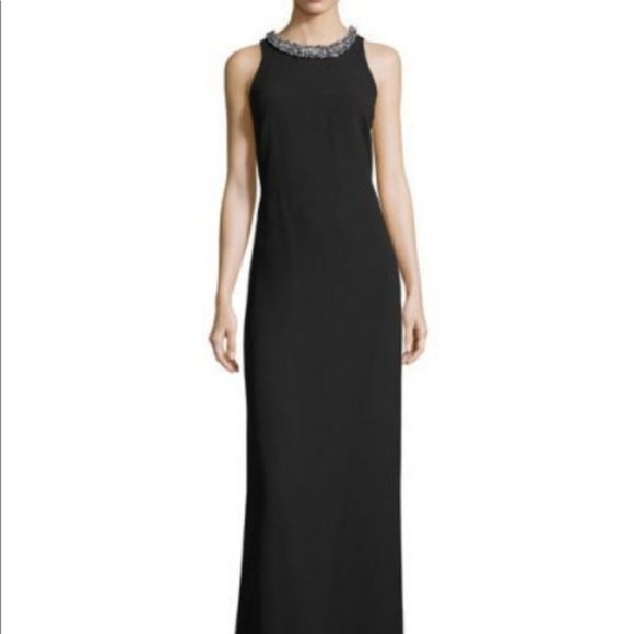 karl lagerfeld long black dress